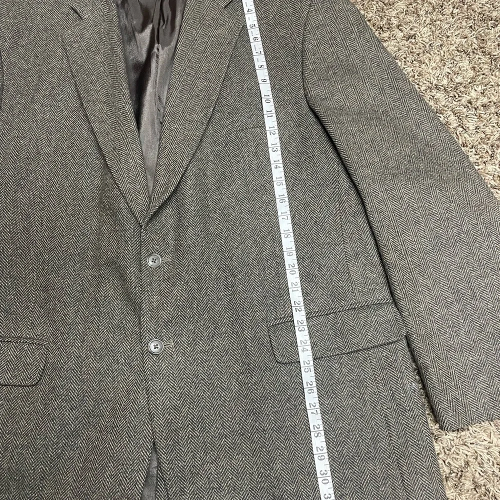 Men’s TownCraft brown herringbone tweed blazer wool/lambswool‎ size 48L